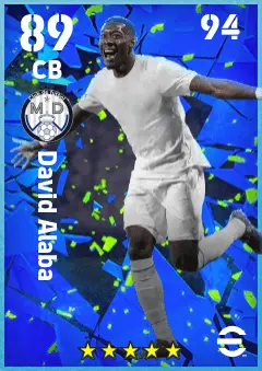 David Alaba eFootball 2026 player card — 89 OVR CB