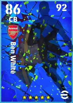 Ben White eFootball 2026 player card — 86 OVR CB