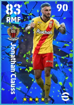 Jonathan Clauss eFootball 2026 player card — 83 OVR RMF