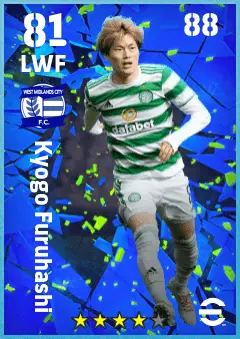 Kyogo Furuhashi eFootball 2026 player card — 81 OVR LWF