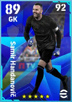 Samir Handanovic eFootball 2026 player card — 89 OVR GK