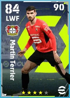 Martin Terrier eFootball 2026 player card — 84 OVR LWF