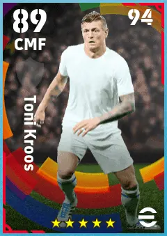 Toni Kroos eFootball 2026 player card — 89 OVR CMF