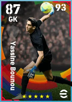 Yassine Bounou eFootball 2026 player card — 87 OVR GK