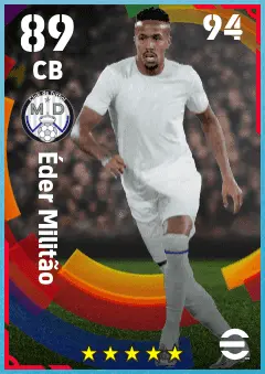 Eder Militao eFootball 2026 player card — 89 OVR CB
