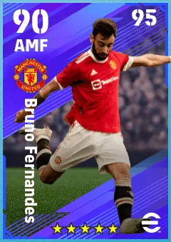 Bruno Fernandes eFootball 2026 player card — 90 OVR AMF
