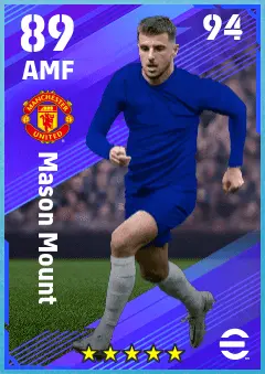 Mason Mount eFootball 2026 player card — 89 OVR AMF