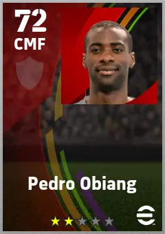 Pedro Obiang eFootball 2026 player card — 72 OVR CMF
