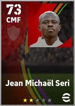 Jean Michael Seri eFootball 2026 player card — 73 OVR CMF
