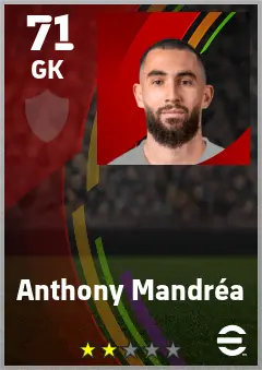 Anthony Mandrea eFootball 2026 player card — 71 OVR GK