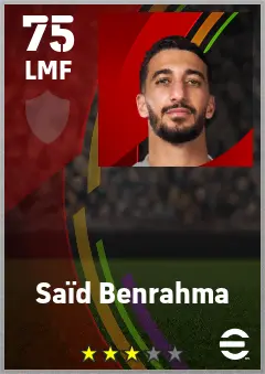 Said Benrahma eFootball 2026 player card — 75 OVR LMF
