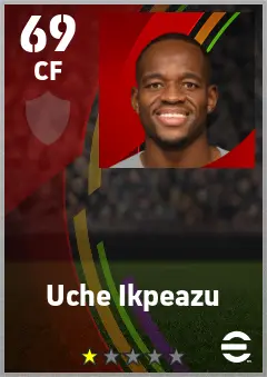 Uche Ikpeazu eFootball 2026 player card — 69 OVR CF