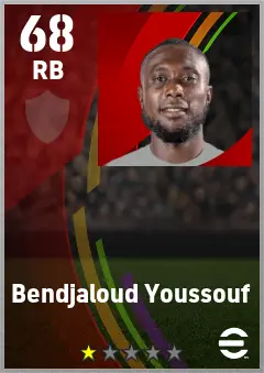 Bendjaloud Youssouf eFootball 2026 player card — 68 OVR RB