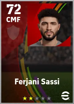Ferjani Sassi eFootball 2026 player card — 72 OVR CMF