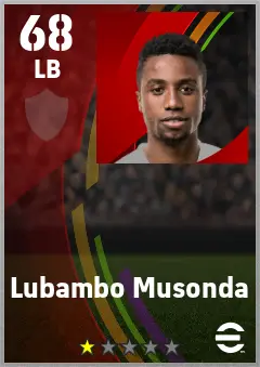 Lubambo Musonda eFootball 2026 player card — 68 OVR LB