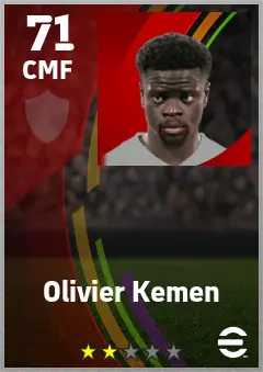 Olivier Kemen eFootball 2026 player card — 71 OVR CMF