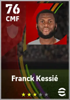 Franck Kessie eFootball 2026 player card — 76 OVR CMF
