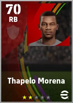 Thapelo Morena eFootball 2026 player card — 70 OVR RB