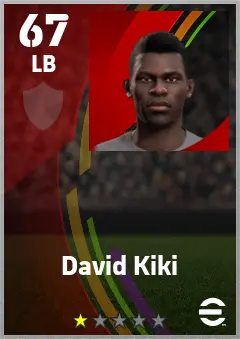 David Kiki eFootball 2026 player card — 67 OVR LB
