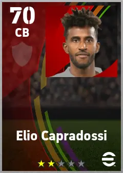 Elio Capradossi eFootball 2026 player card — 70 OVR CB