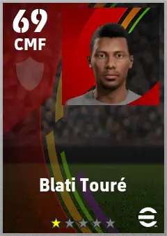 Blati Toure eFootball 2026 player card — 69 OVR CMF