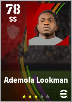 Ademola Lookman eFootball 2026 player card — 78 OVR SS