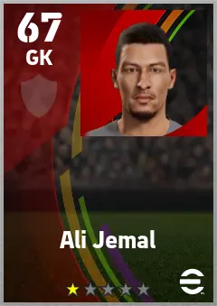 Ali Jemal eFootball 2026 player card — 67 OVR GK
