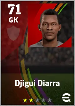 Djigui Diarra eFootball 2026 player card — 71 OVR GK
