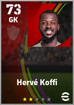 Herve Koffi eFootball 2026 player card — 73 OVR GK