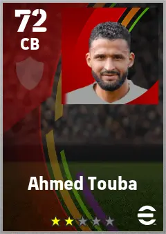 Ahmed Touba eFootball 2026 player card — 72 OVR CB