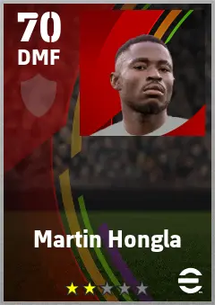 Martin Hongla eFootball 2026 player card — 70 OVR DMF