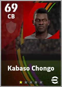 Kabaso Chongo eFootball 2026 player card — 69 OVR CB