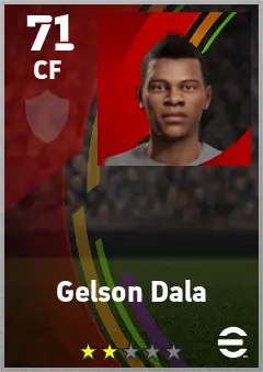 Gelson Dala eFootball 2026 player card — 71 OVR CF