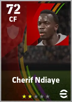 Cherif Ndiaye eFootball 2026 player card — 72 OVR CF
