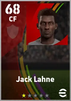 Jack Lahne eFootball 2026 player card — 68 OVR CF