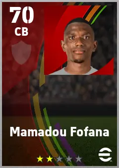 Mamadou Fofana eFootball 2026 player card — 70 OVR CB