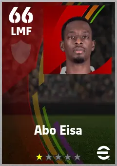 Abo Eisa eFootball 2026 player card — 66 OVR LMF