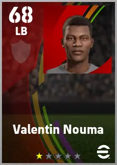 Valentin Nouma eFootball 2026 player card — 68 OVR LB
