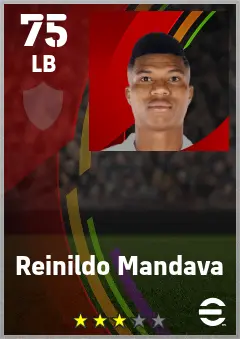 Reinildo Mandava eFootball 2026 player card — 75 OVR LB