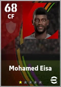 Mohamed Eisa eFootball 2026 player card — 68 OVR CF