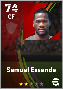 Samuel Essende eFootball 2026 player card — 74 OVR CF