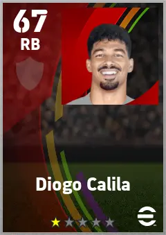 Diogo Calila eFootball 2026 player card — 67 OVR RB