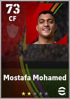 Mostafa Mohamed eFootball 2026 player card — 73 OVR CF