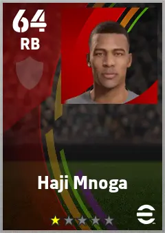 Haji Mnoga eFootball 2026 player card — 64 OVR RB