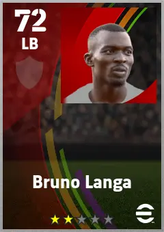 Bruno Langa eFootball 2026 player card — 72 OVR LB