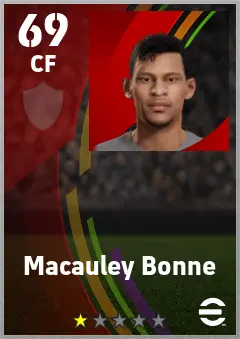 Macauley Bonne eFootball 2026 player card — 69 OVR CF