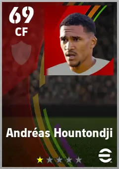 Andreas Hountondji eFootball 2026 player card — 69 OVR CF