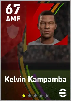 Kelvin Kampamba eFootball 2026 player card — 67 OVR AMF