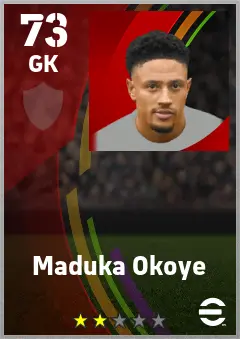 Maduka Okoye eFootball 2026 player card — 73 OVR GK