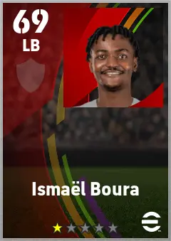 Ismael Boura eFootball 2026 player card — 69 OVR LB